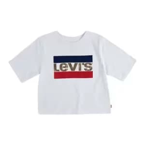 Levis HIGH RISE TEE Girls Childrens T shirt in White - Sizes 10 years,16 years