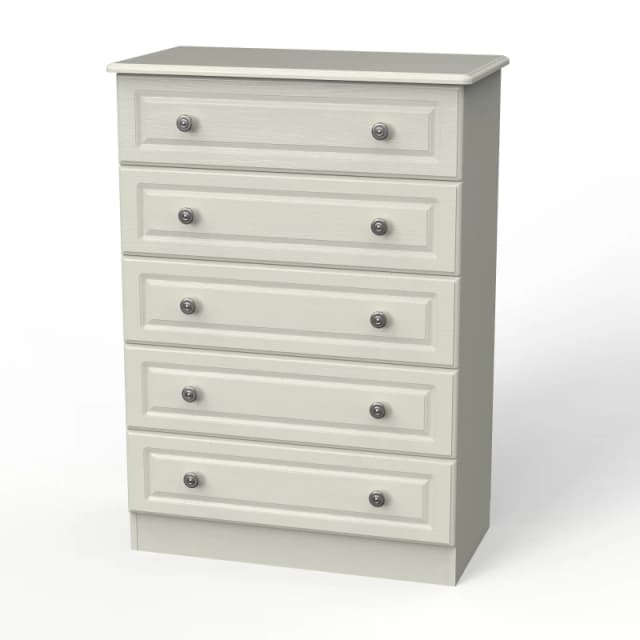 Ready Assembled 2 U Kendal 5 Drawer Chest (Ready Assembled) Stone