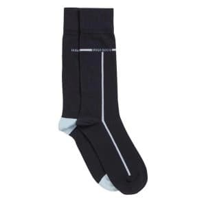 Hugo Boss 2 Pack RS Logo Stripe Socks Navy