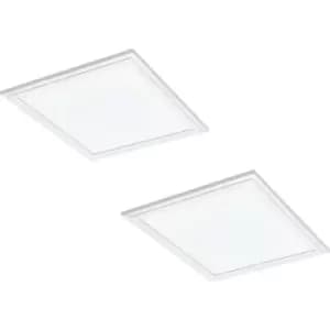 2 PACK Flush Ceiling Panel Light White Sqaure Tile 16W Built in LED 4000K