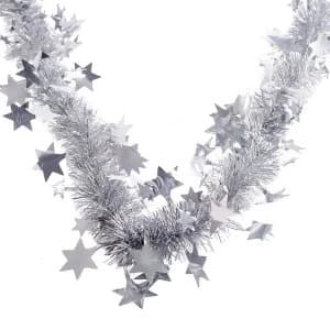 Robert Dyas Star Tinsel - Silver