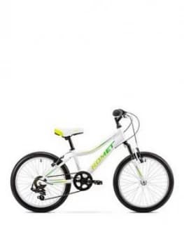 Romet Rambler 20" Girls Alloy Mtb Front Suspension - White/Green