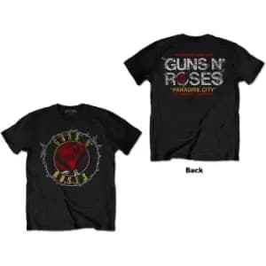 Guns N' Roses - Rose Circle Paradise City Unisex XX-Large T-Shirt - Black