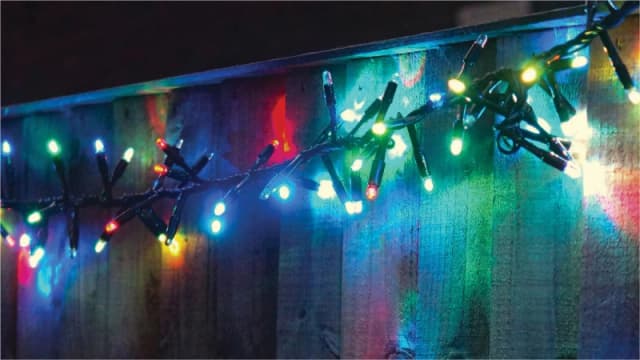 EAGLE-CON 5m Easy-Connect RGB Colour Changing 250 LED Cluster String Lights With Interconnectable Black Rubber Cable ELV-459131