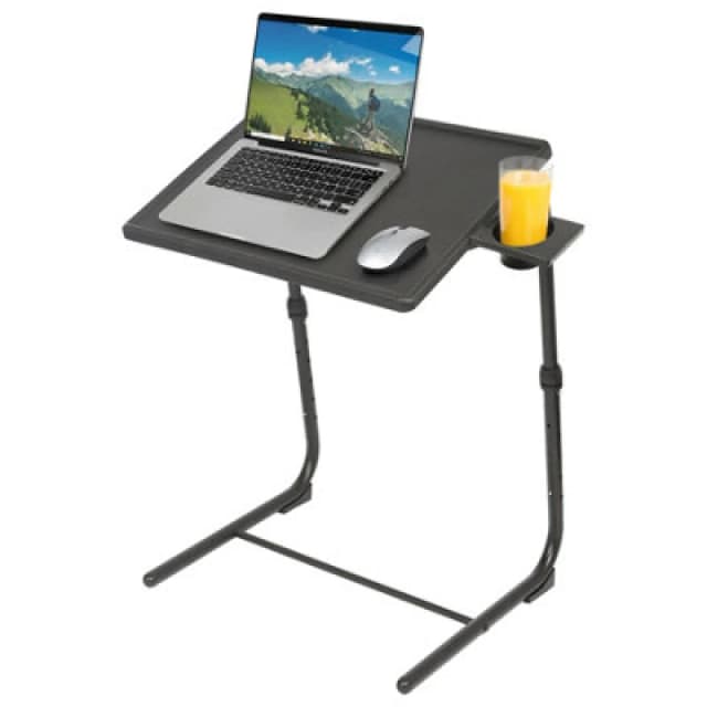 Harbour Housewares Height Adjustable Folding Laptop Table - Black