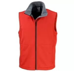 Result Mens Core Soft Shell Bodywarmer Jacket (2XL) (Red)