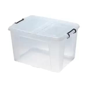 Strata Smart Clear 65L Plastic Stackable Nestable Storage Box