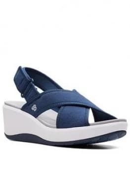 Clarks Cali Cove Wedge Sandal - Navy