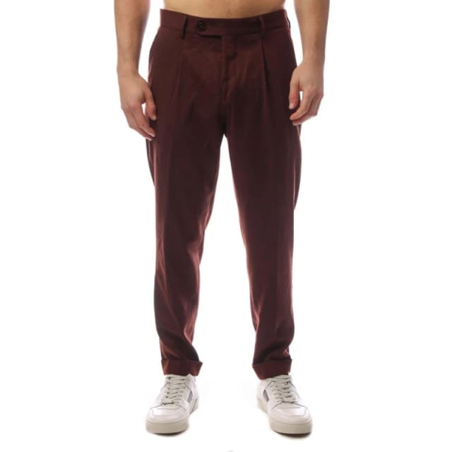 Boss Mens Tailored Fit Pleated Trousers Red male 30W R