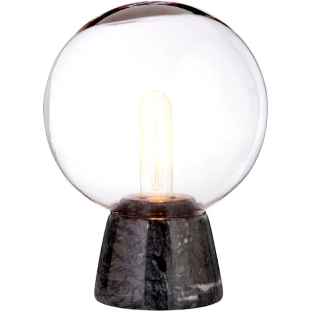 Premier Housewares Interiors by Premier Lamonte Marble Base Globe Lamp Black