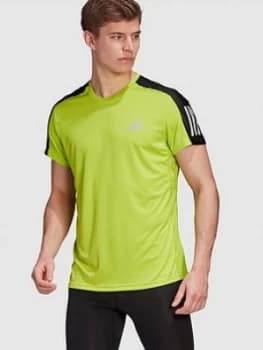 adidas Own The Run T-Shirt - Green, Size 2XL, Men