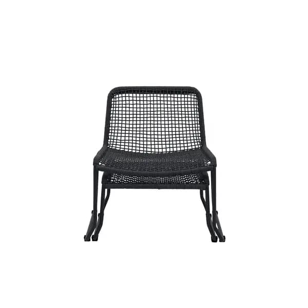 Lydden Lounge Chair with Footstool Black