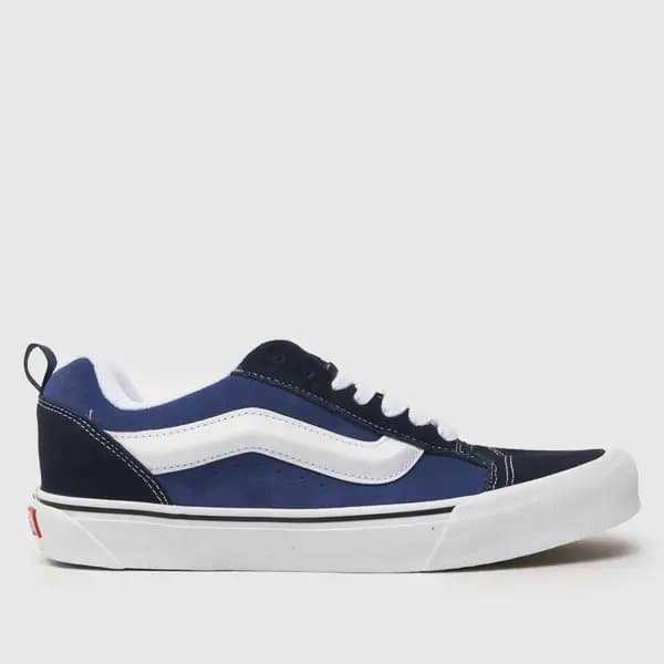 Vans knu skool trainers in navy & white Navy/White UK 11 (EU 46)