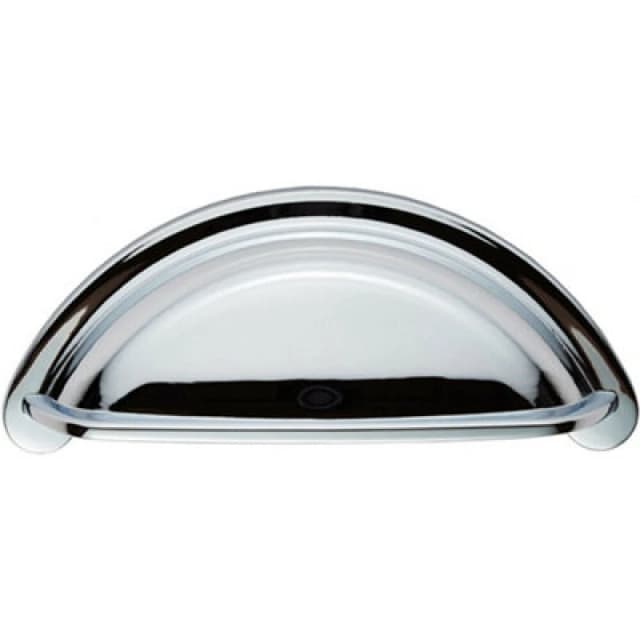 Loops Cabinet Cup Pull Handle 94 x 41.5mm 76mm Fixing Centres Polished Chrome Multi unisex