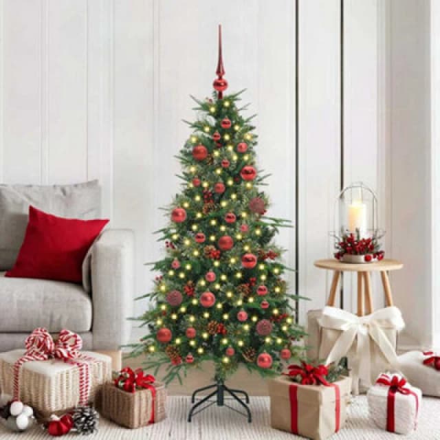 Vidaxl Artificial Hinged Christmas Tree Green 150 Cm Pe And Pvc