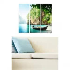 MDF93596749 Multicolor Decorative MDF Painting (3 Pieces)