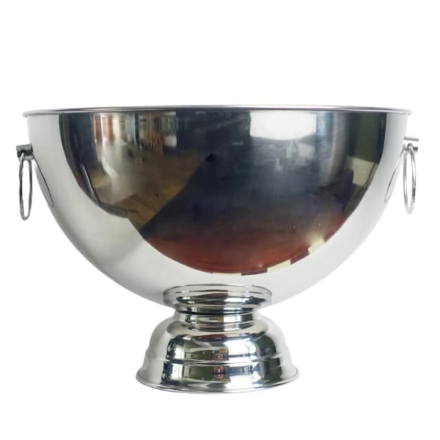 N/A 29cm XL Silver Champagne Bowl Metal Planter