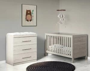 Ickle Bubba Grantham 2 Piece Nursery Set - Grey Oak