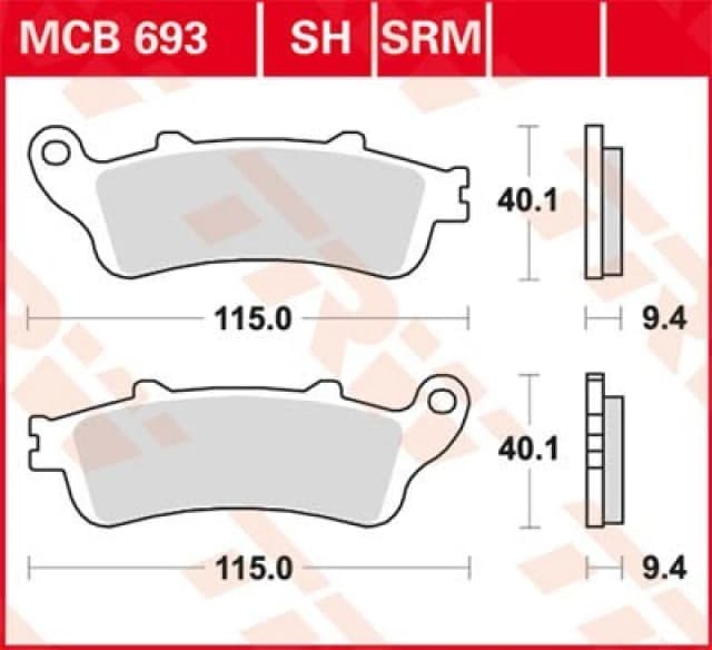 TRW Lucas Brake pad MCB693