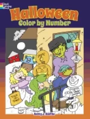 halloween color by number