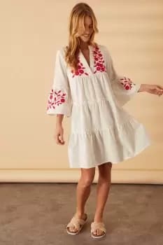 Floral Embroidered Cover-Up