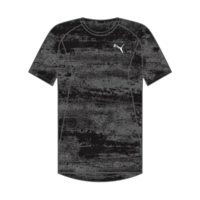 Puma Run Velocity AOP Black T-Shirt, Size L