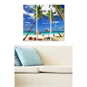 MDF95224615 Multicolor Decorative MDF Painting (3 Pieces)