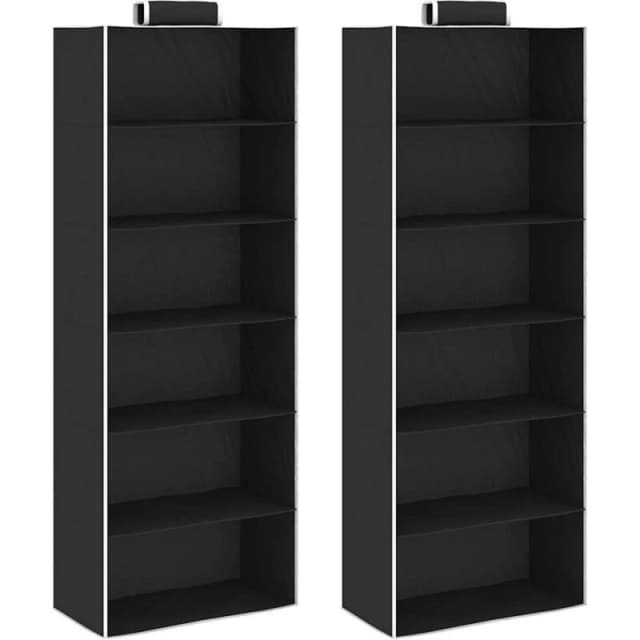 VIDAXL Hanging Closet Organisers 2 pcs with 6 Shelves Fabric Vidaxl 8719883890944
