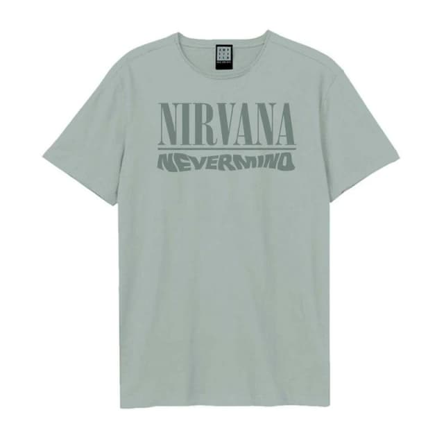 Amplified Mens Nevermind Nirvana T-Shirt in Pale Blue Size: XS Pale Blue Male XS