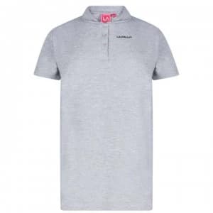 LA Gear Pique Polo Shirt Ladies - Grey Marl