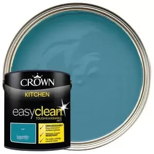 Crown Easyclean Matt Emulsion Kitchen Paint - Kitchen Teal - 2.5L
