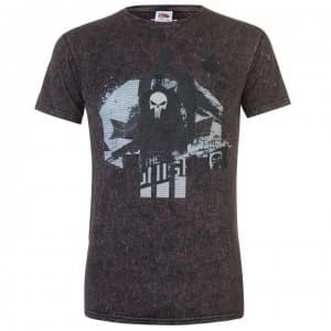 Character Marvel Wash T Shirt Mens - Punisher