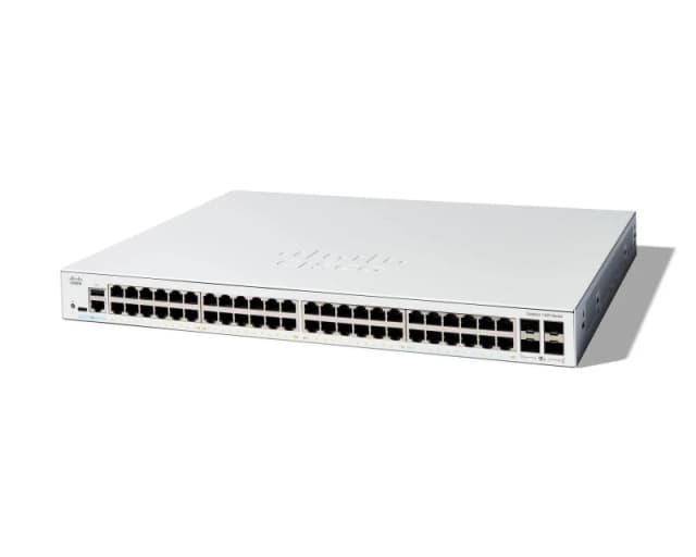 Cisco Cisco Catalyst 1300-48T-4X Managed Switch, 48 Port GE, 4x10GE SFP+, Limited Lifetime Protection (C1300-48T-4X) C1300-48T-4X