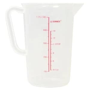 Sunnex Polypropylene Clear Measuring Jug 0.5L