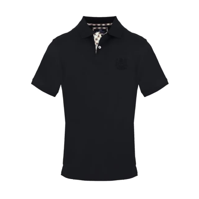 Aquascutum Mens Polo Short Sleeve Polo Shirt Short Sleeve Polos Small Black 54249803350