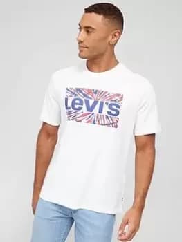 Levis Large Logo Infill Fit T-Shirt, White, Size S, Men