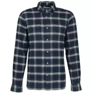 Barbour Mens Thompson Shirt Navy Large