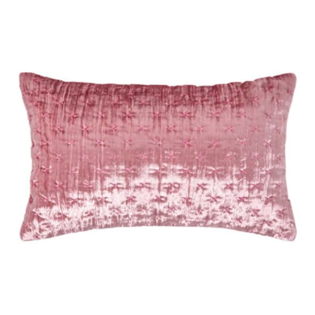 Homescapes Crushed Velvet Cushion Cover Bright Pink
