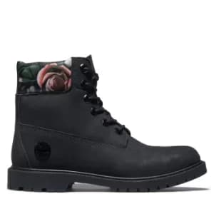 Timberland Heritage 6" Boot For Her In Black/floral Black, Size 3.5