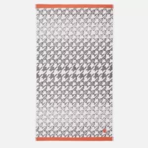 Ted Baker Houndstooth Geo Towel - Charcoal - Bath Sheet - 90 x 150cm