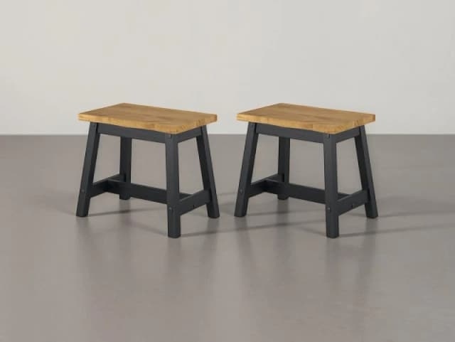 Core Corona Black Set of 2 Edge Small Dining Bench