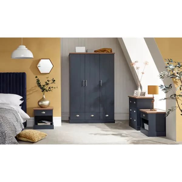 GFW Kendal 4 Piece Bedroom Set Slate Blue - GFW 5060713891826