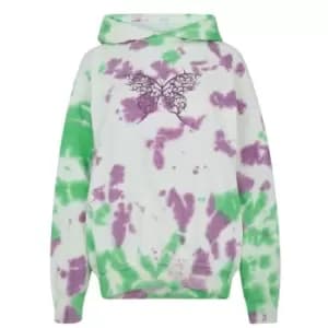 Daisy Street Tie Dye Hoodie - Purple