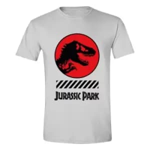 Jurassic Park T-Shirt Circle T-Rex Warning Size L