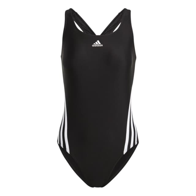 adidas 3 Stripe Swimsuit Ladies - Black S