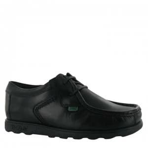 Kickers Fragma Lace Up Kids Shoes - Black