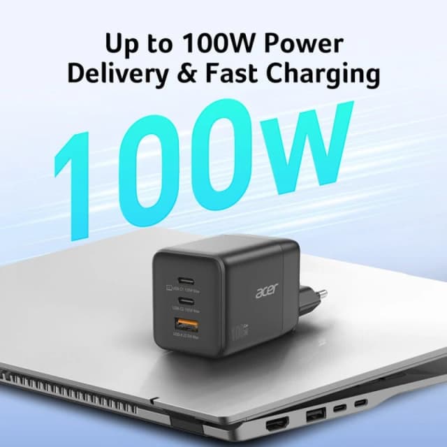 Acer HP.DSCAB.019 mobile device charger Universal Black AC Fast chargi