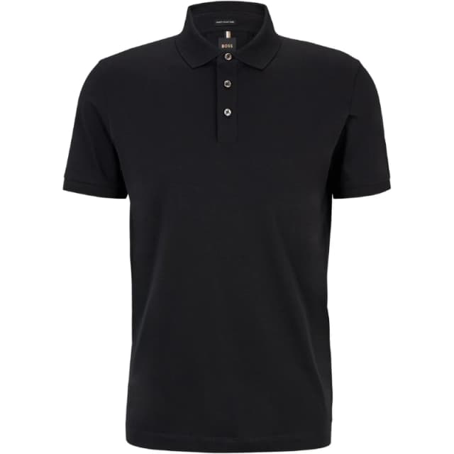 Boss Mens T Perry Short Sleeve Polo Shirt Black male S