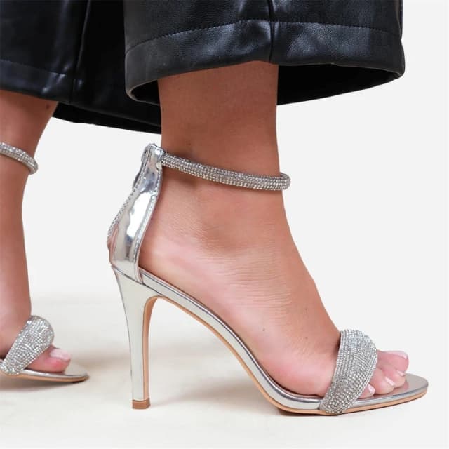 Where's That From 'Sabra' High Heel Sandals Silver