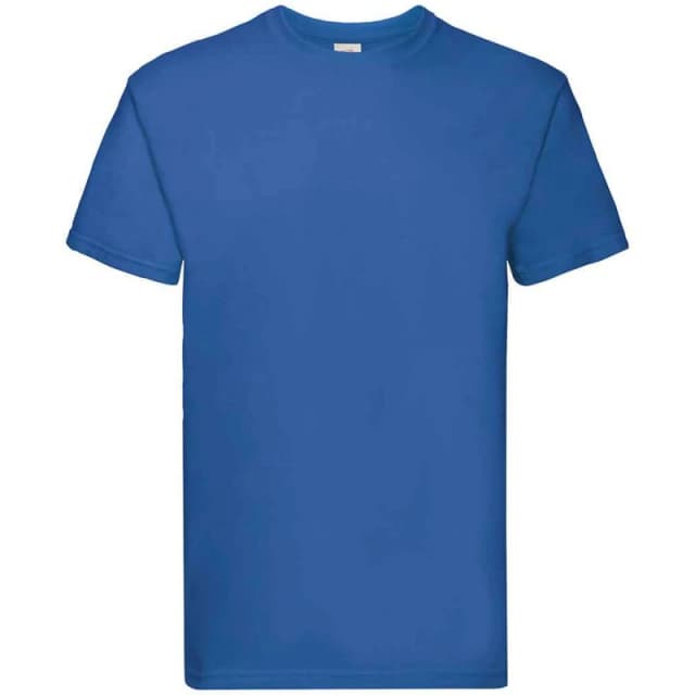 Fruit Of The Loom Fruit of the Loom Men Super Premium Heather T-Shirt in Blue Size: 3X-Large Blue XXXL Male 5063527397614